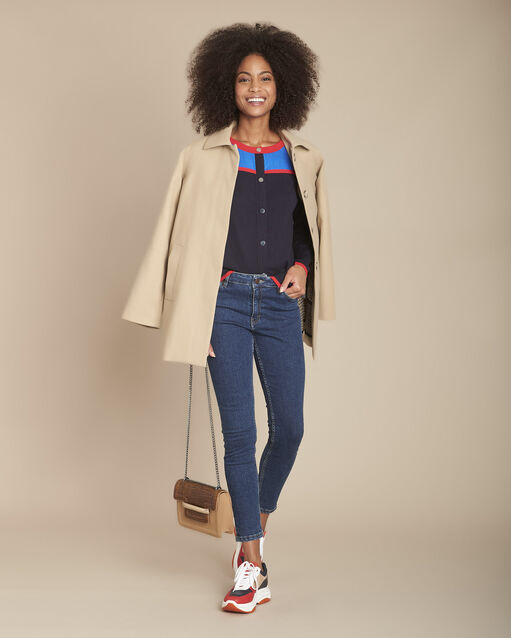 Gilet marine colorblock fitness marine.