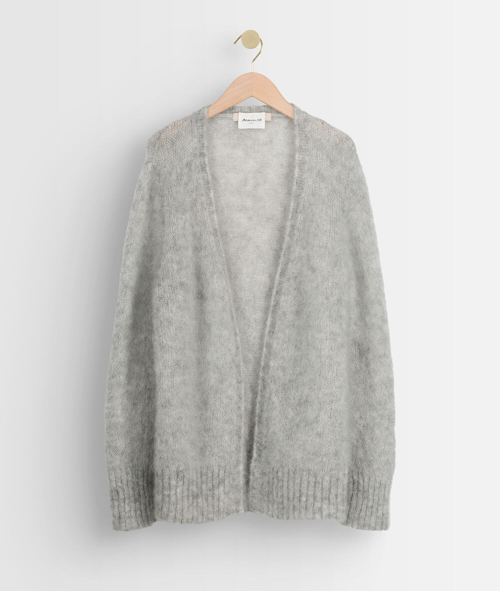 Gilet en mohair mélangé gris rozelle gris pale.
