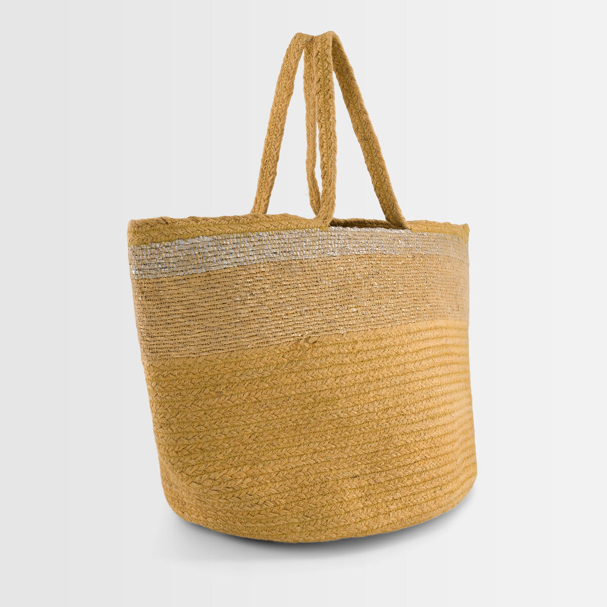 Panier en jute à rayures vanille Dave | 1-2-3 Panier en jute à rayures vanille Dave PhotoZ | 1-2-3