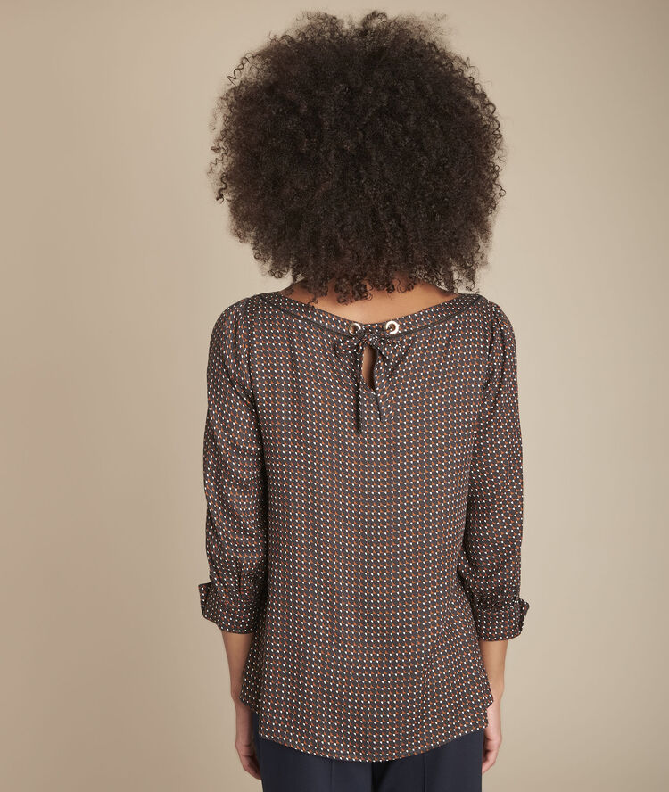 Blouse noire imprimée melena noir.