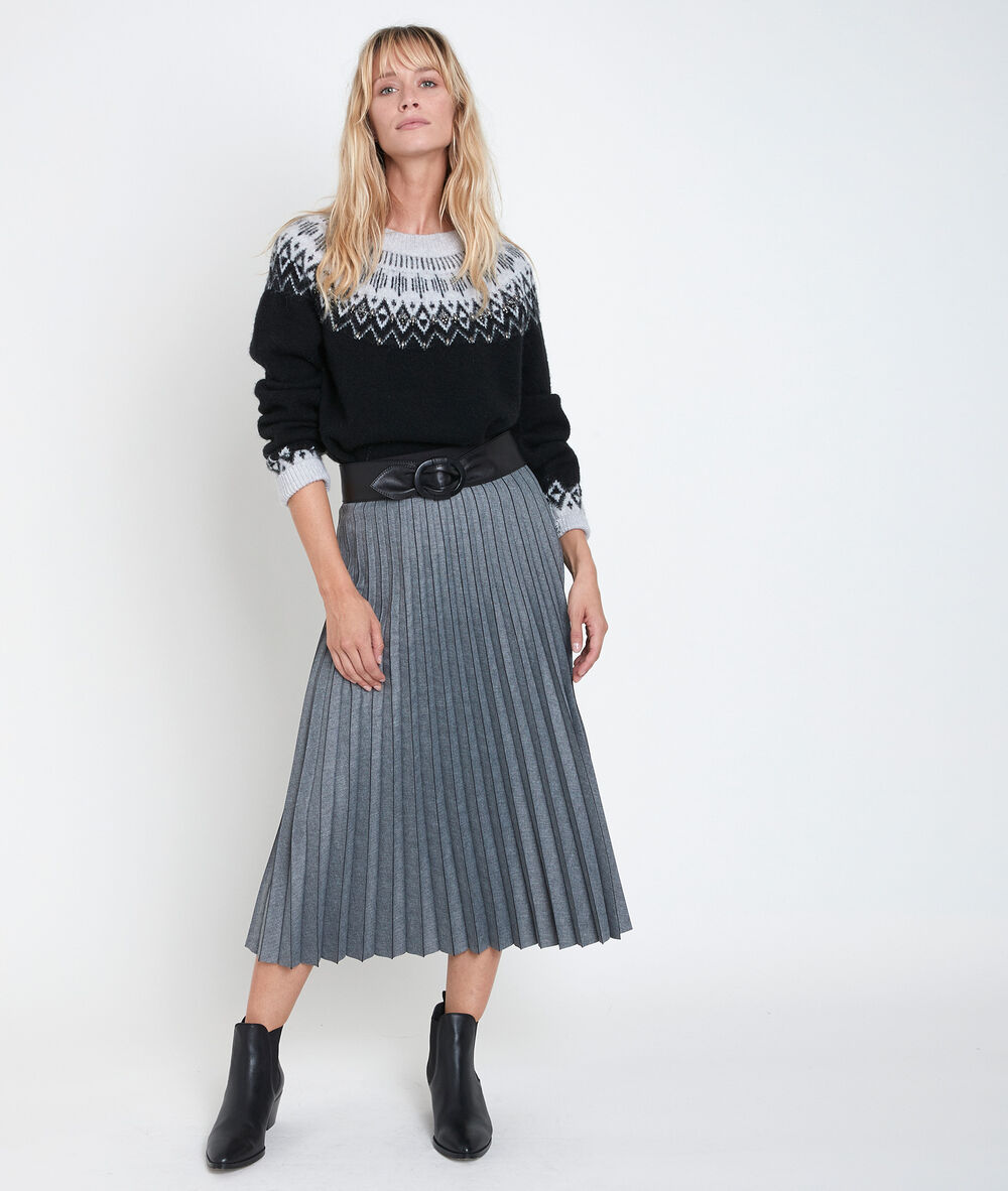 Jacquard-pullover remo noir.