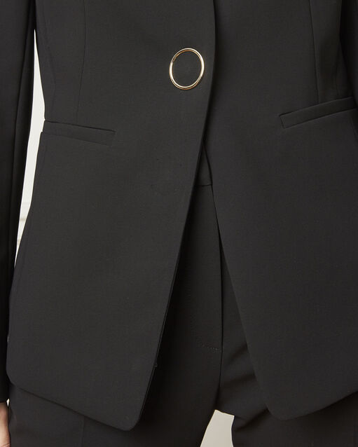 Veste noire tailleur microfibre majesté noir.