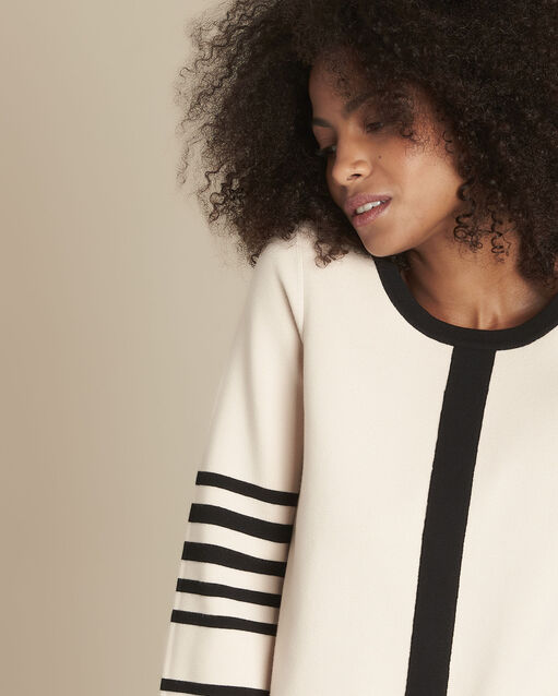 Pull beige rayé flavie beige.