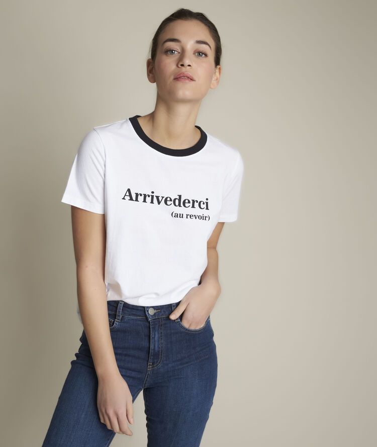 Tee-shirt en coton biologique rivale blanc.