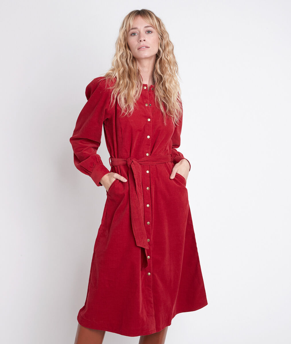 Robe rouge en velours Laura | 1-2-3 Robe rouge en velours Laura PhotoZ | 1-2-3