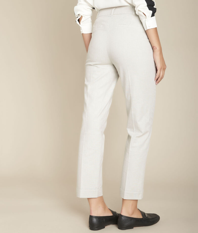 Pantalon cigarette gris enzo chine moyen.