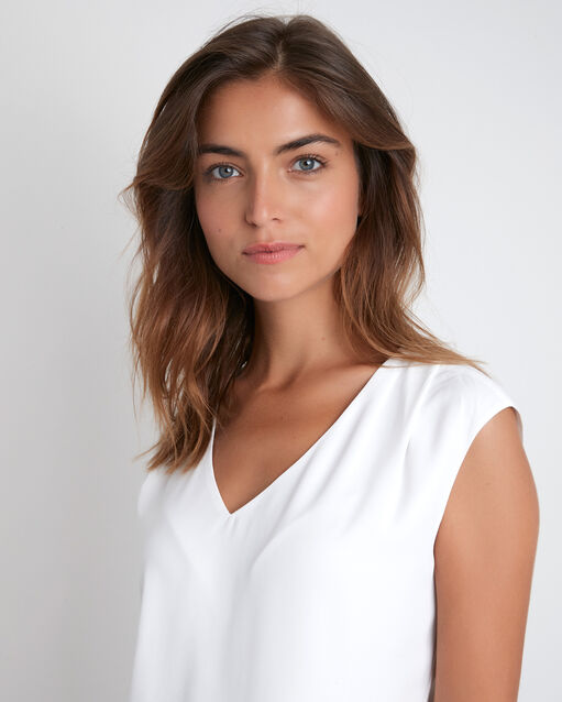 Blouse écrue col V Neptune (1) - Maison 123