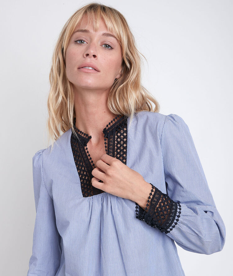 Blouse rayée jaya marine.