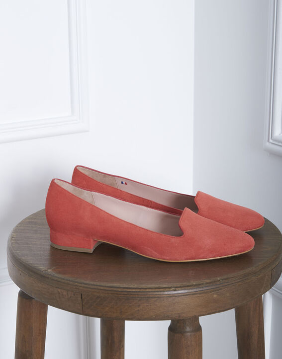 Mocassins corail en cuir velours Yucca | 1-2-3 Mocassins corail en cuir velours Yucca PhotoZ | 1-2-3