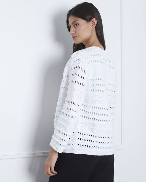 Gilet blanc reliefé arctic blanc casse.