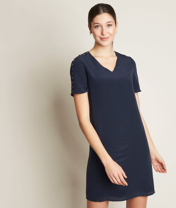 Robe en soie bleue Cheryl | 1-2-3 Robe en soie bleue Cheryl PhotoZ | 1-2-3