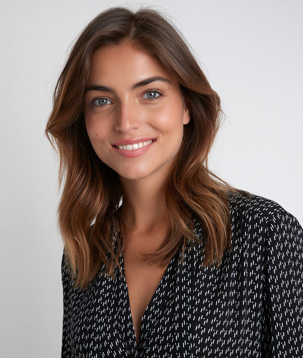 Blouse lavallière imprimée Joly | 1-2-3 Blouse lavallière imprimée Joly PhotoZ | 1-2-3