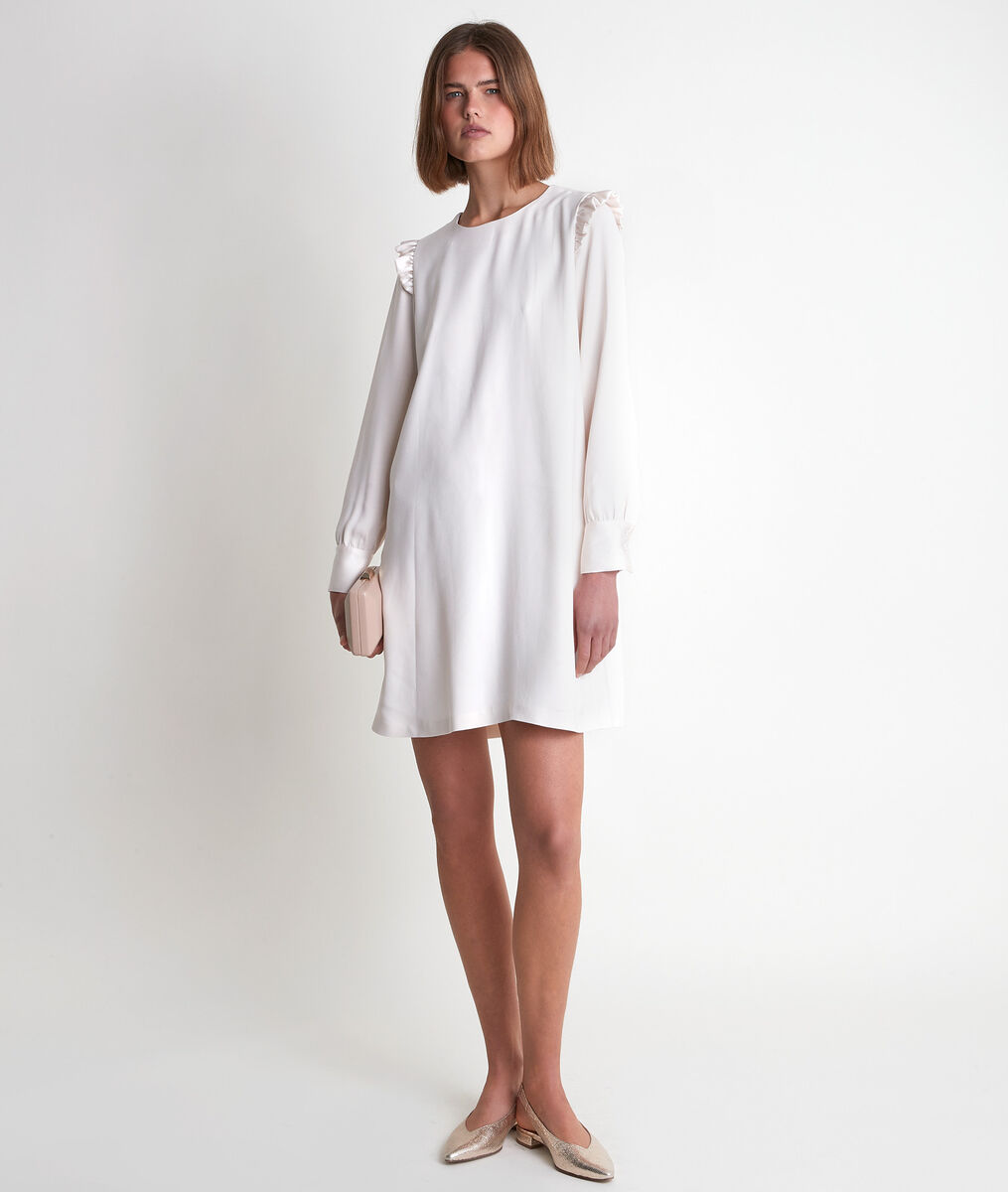 Robe en crêpe crème Medina | 1-2-3 Robe en crêpe crème Medina PhotoZ | 1-2-3