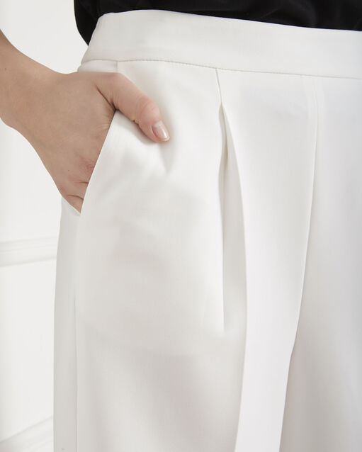 Weiße hose, weit, cropped germain eierschale.