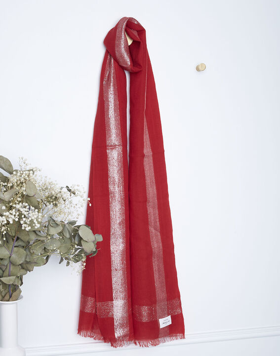 Foulard rouge brillant Galet | 1-2-3 Foulard rouge brillant Galet PhotoZ | 1-2-3