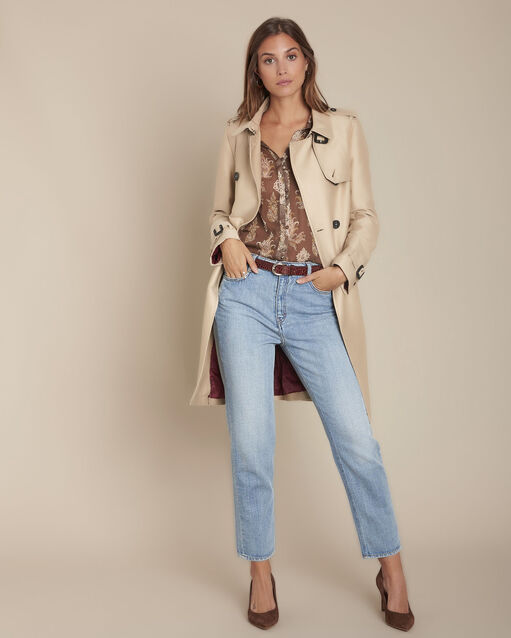 Trench havane double boutonnage quelynn camel.