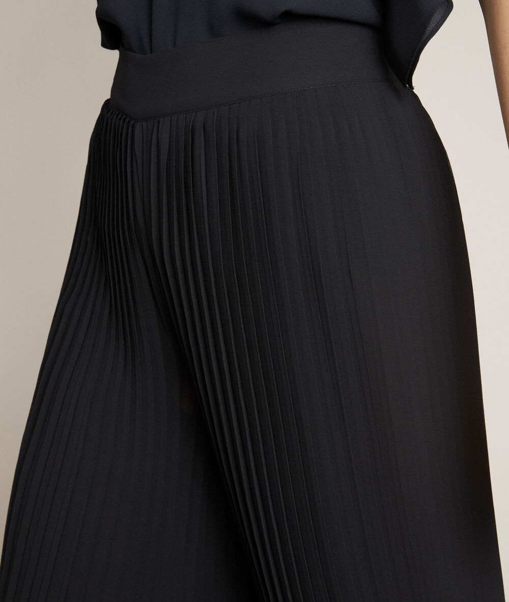 Pantalon plissé gala noir.