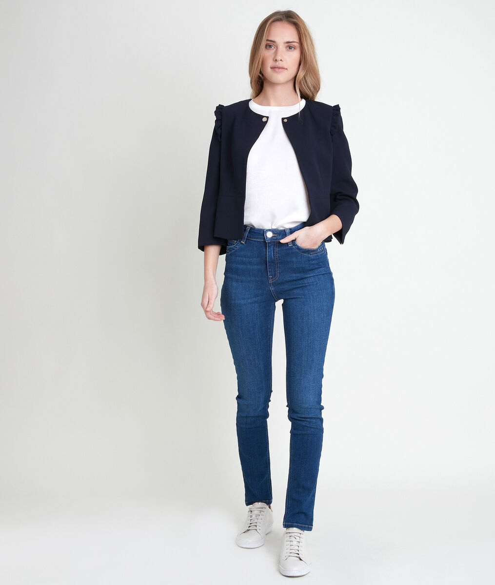 Veste en crêpe marine Philise | 1-2-3 Veste en crêpe marine Philise PhotoZ | 1-2-3