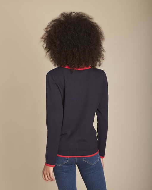 Gilet marine colorblock fitness marine.