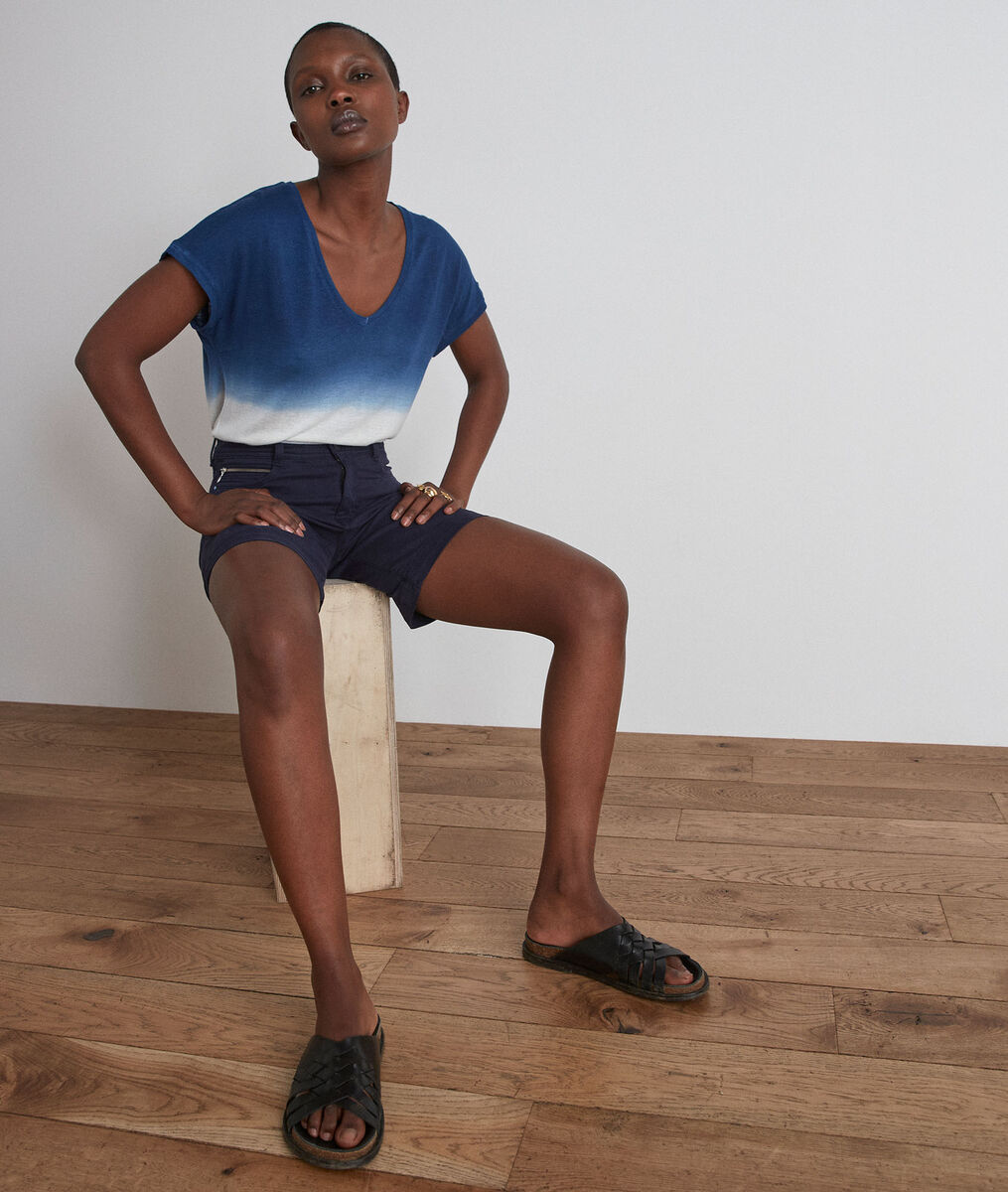 Short en coton biologique marine Alma | 1-2-3 Short en coton biologique marine Alma PhotoZ | 1-2-3