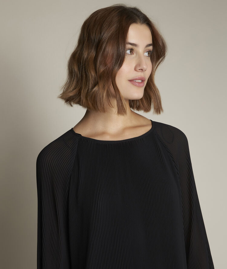 Robe noire plissée carla noir.