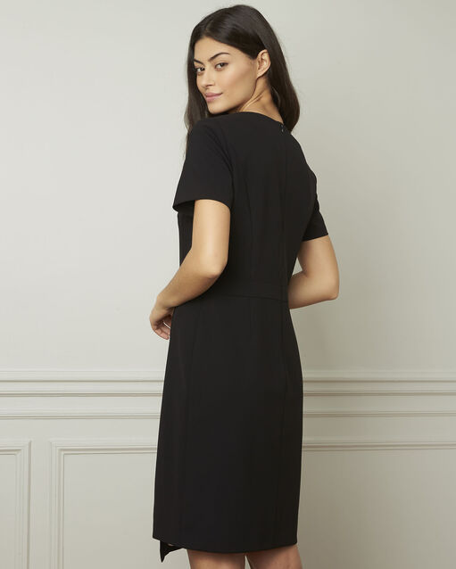 Robe noire détails boutons lucia noir.