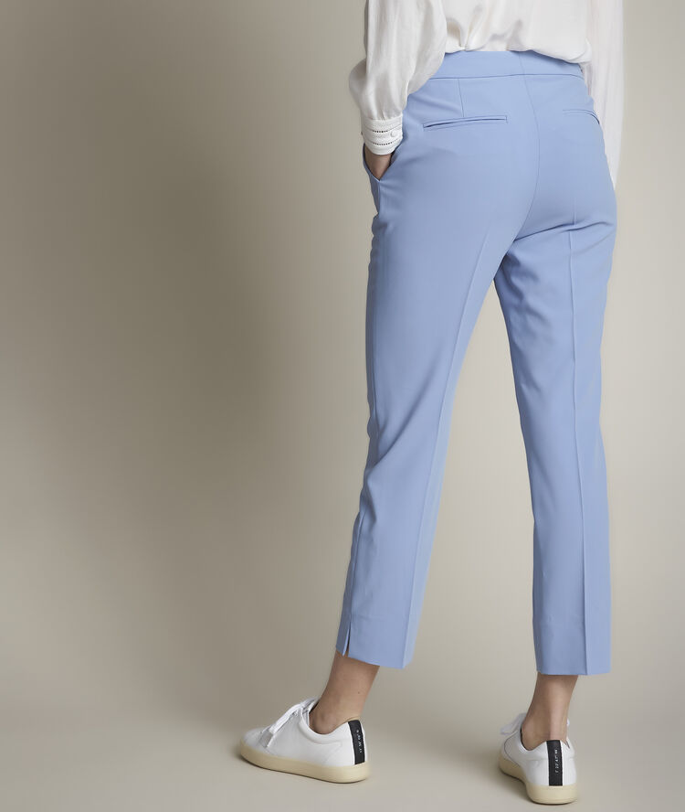 Pantalon cigarette en microfibre azur suzanne azur.