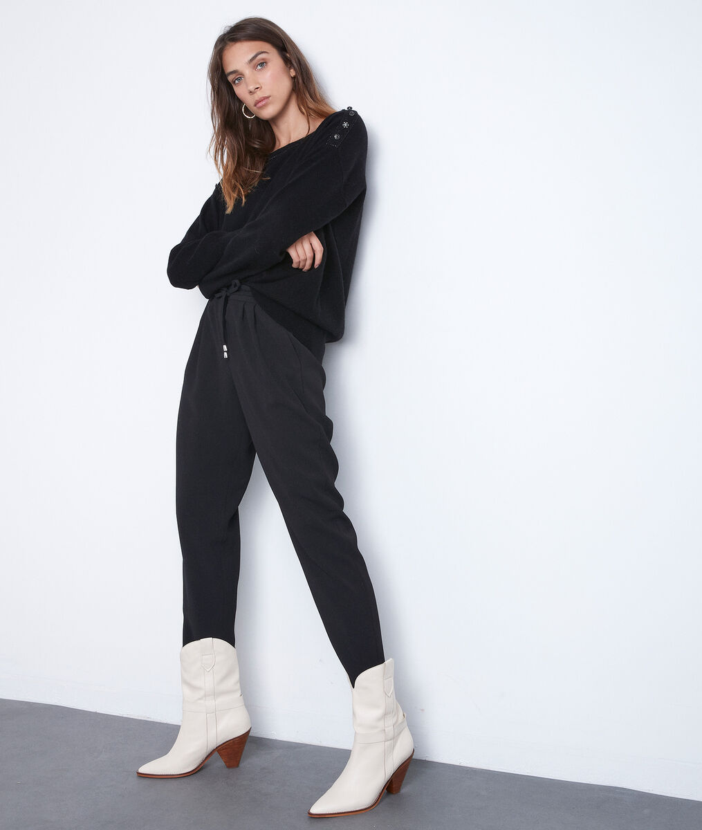 Pull en laine et cachemire Tanguy noir | 1-2-3 Pull en laine et cachemire Tanguy noir PhotoZ | 1-2-3