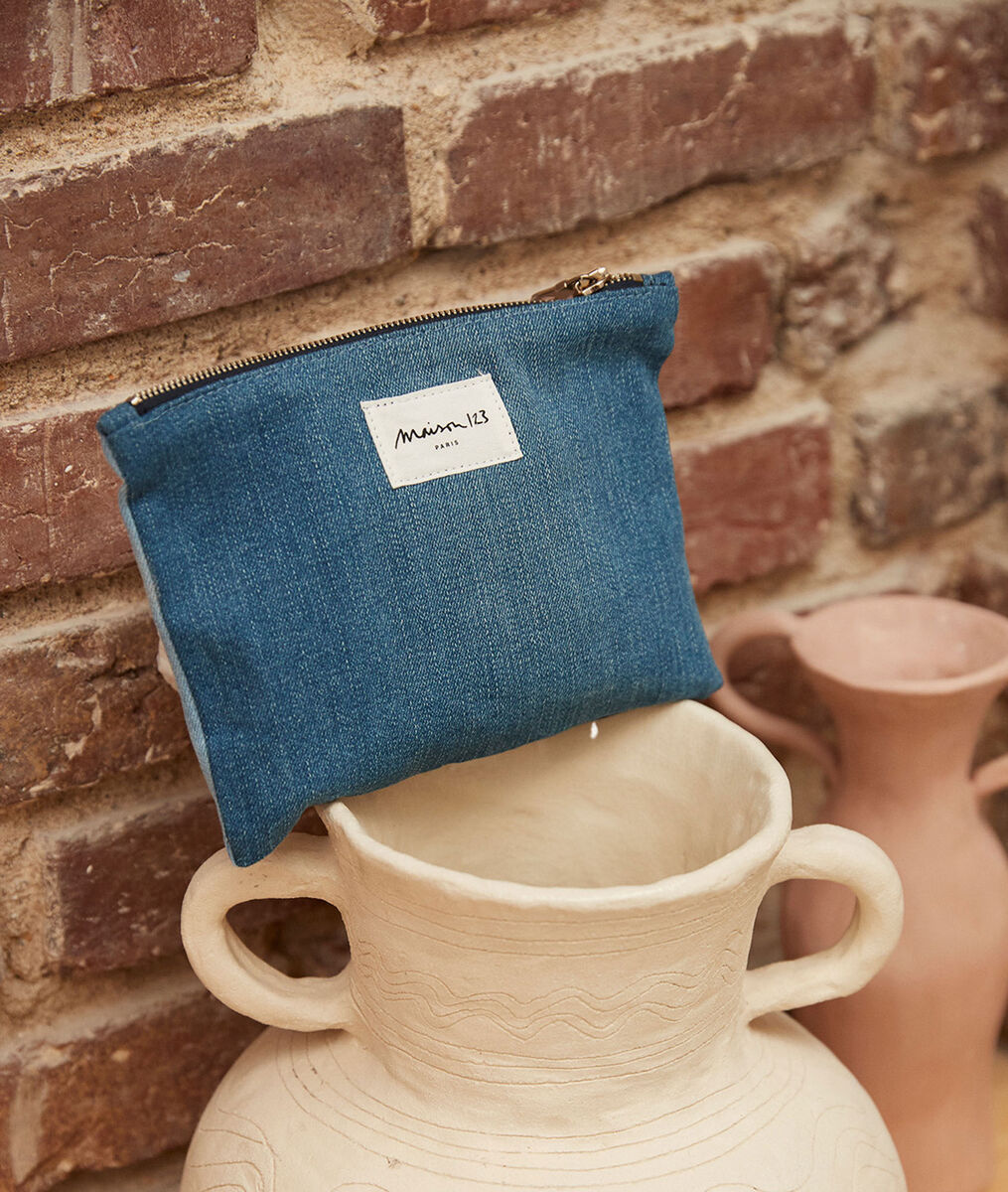 Pochette en denim eco-responsable | 1-2-3 Pochette en denim eco-responsable PhotoZ | 1-2-3
