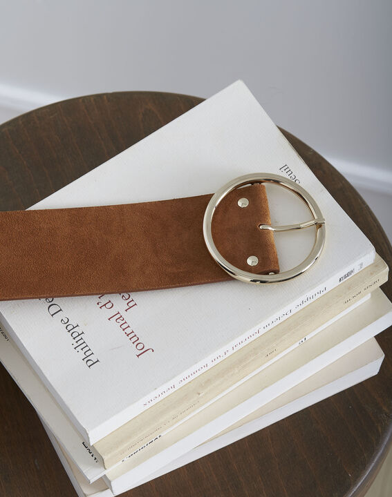 Ceinture camel large effet velours Kleopatre | 1-2-3 Ceinture camel large effet velours Kleopatre PhotoZ | 1-2-3