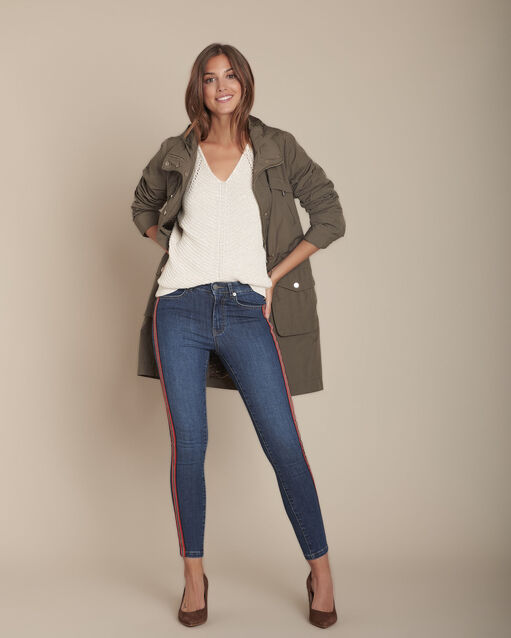 Khakifarbener parka mit taschen quora kaki.