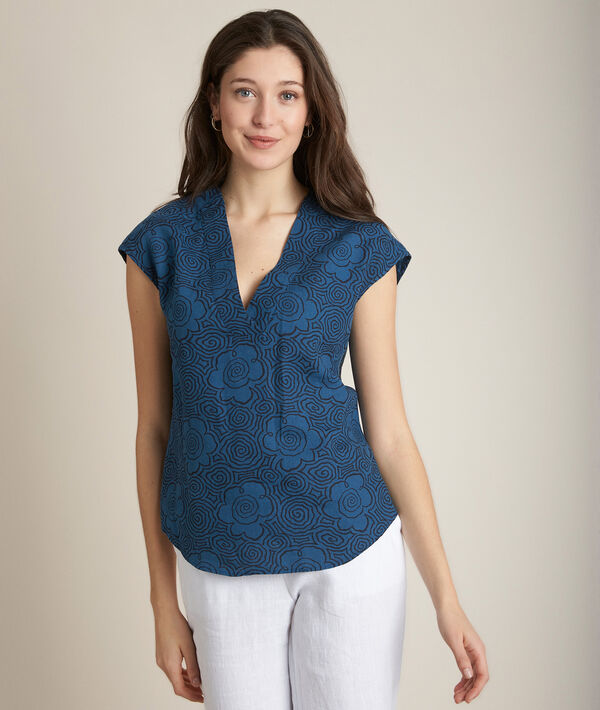 Top en lin imprimé Eglantine | 1-2-3 Top en lin imprimé Eglantine PhotoZ | 1-2-3
