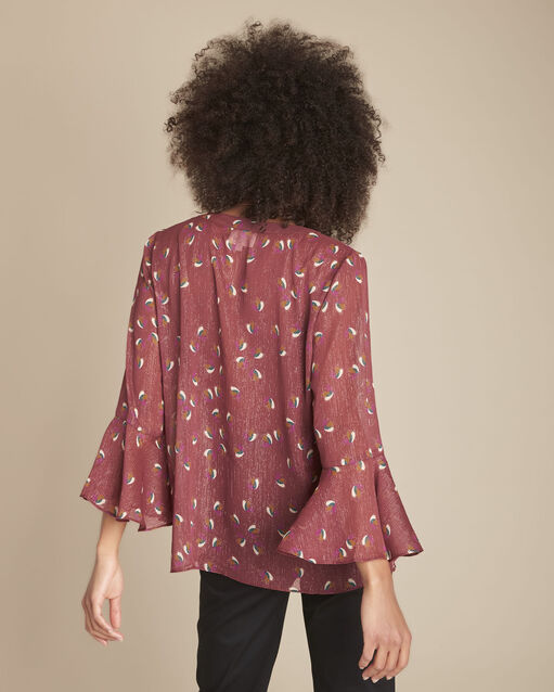 Blouse pourpre imprimée munich pourpre.