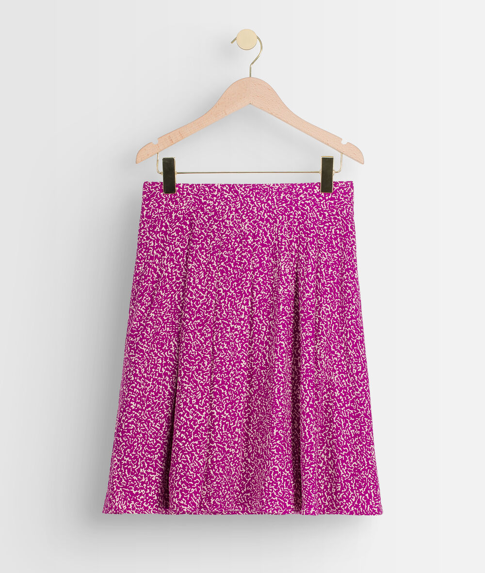 Fuchsia skaterrok met print fanny fuchsia.