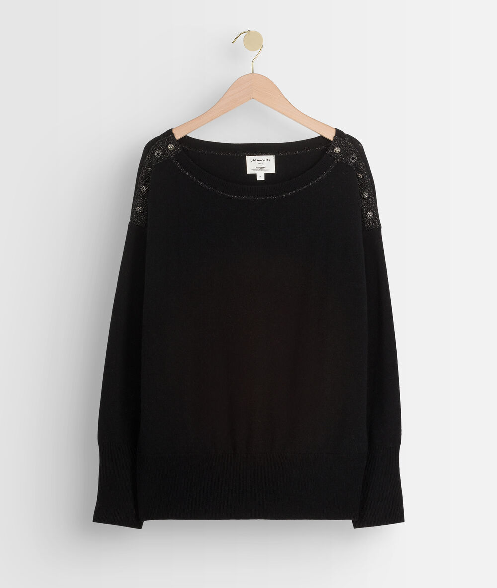 Pull en laine et cachemire tanguy noir noir.