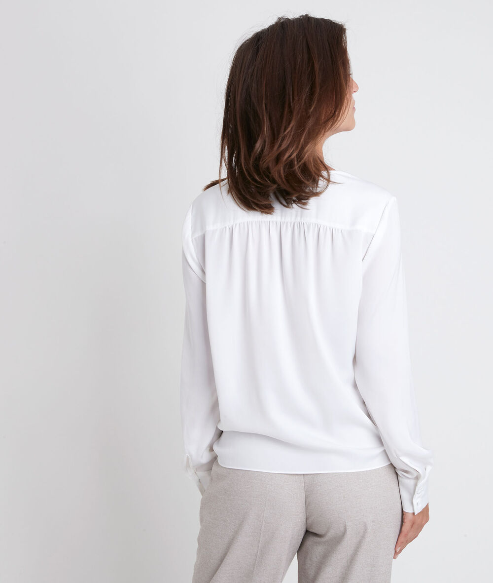 Blouse drapée écrue jalila ecru.