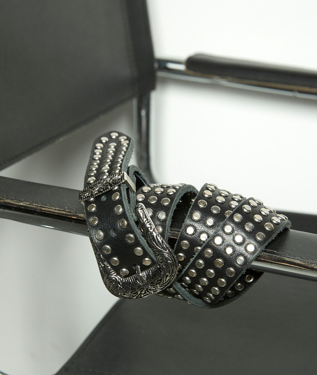 Ceinture cloutée noire Sharleen | 1-2-3 Ceinture cloutée noire Sharleen PhotoZ | 1-2-3