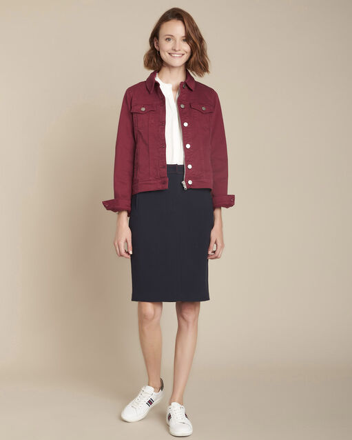 Compacte marineblauwe rok Keva (2) - Maison 123