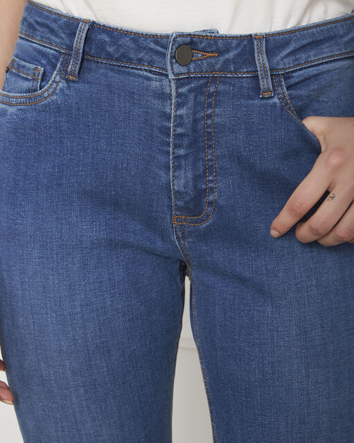 Jean indigo slim 7/8e retroussé vivienne indigo fonce.