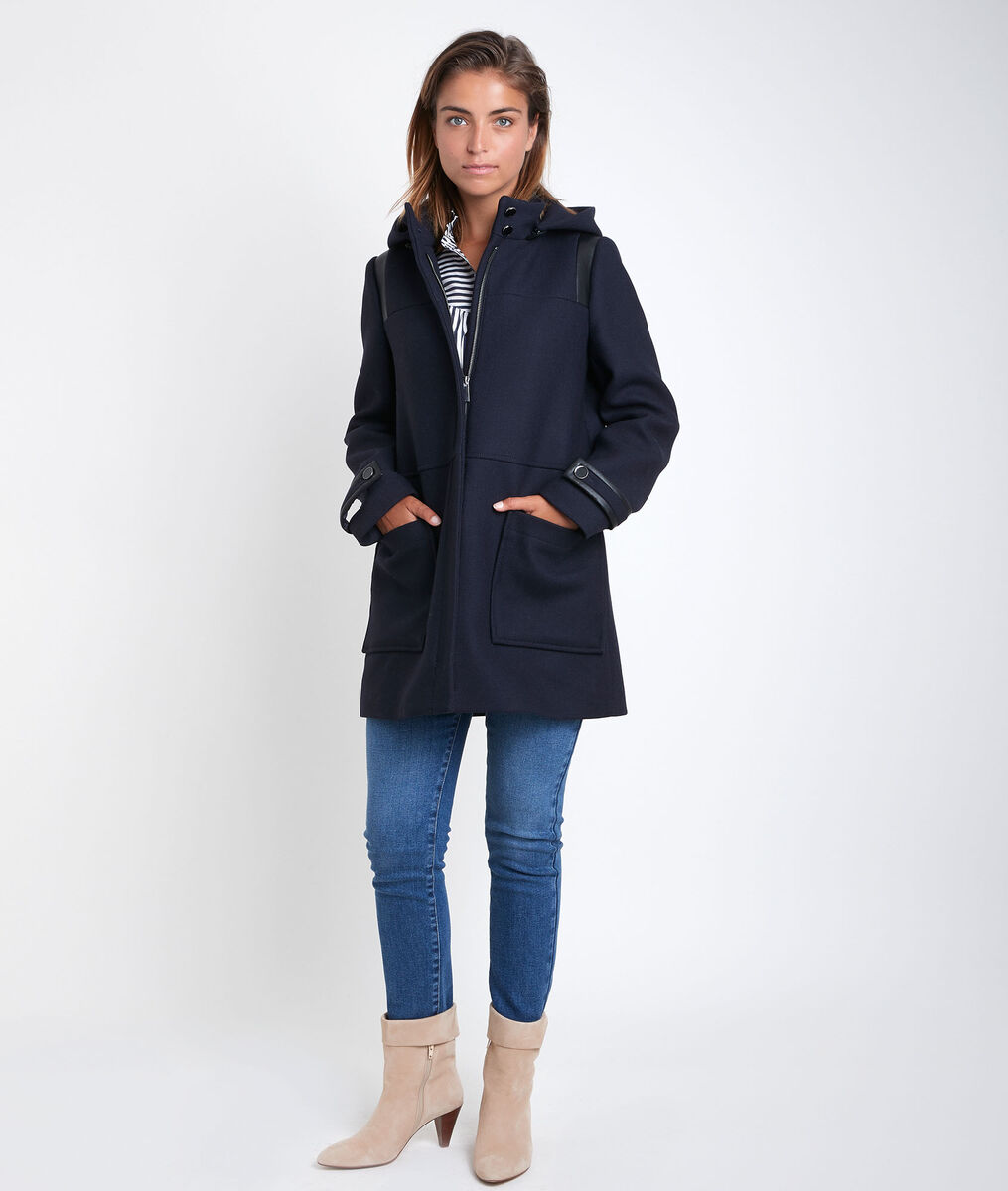 Manteau en laine recyclée à capuche Olivia | 1-2-3 Manteau en laine recyclée à capuche Olivia PhotoZ | 1-2-3