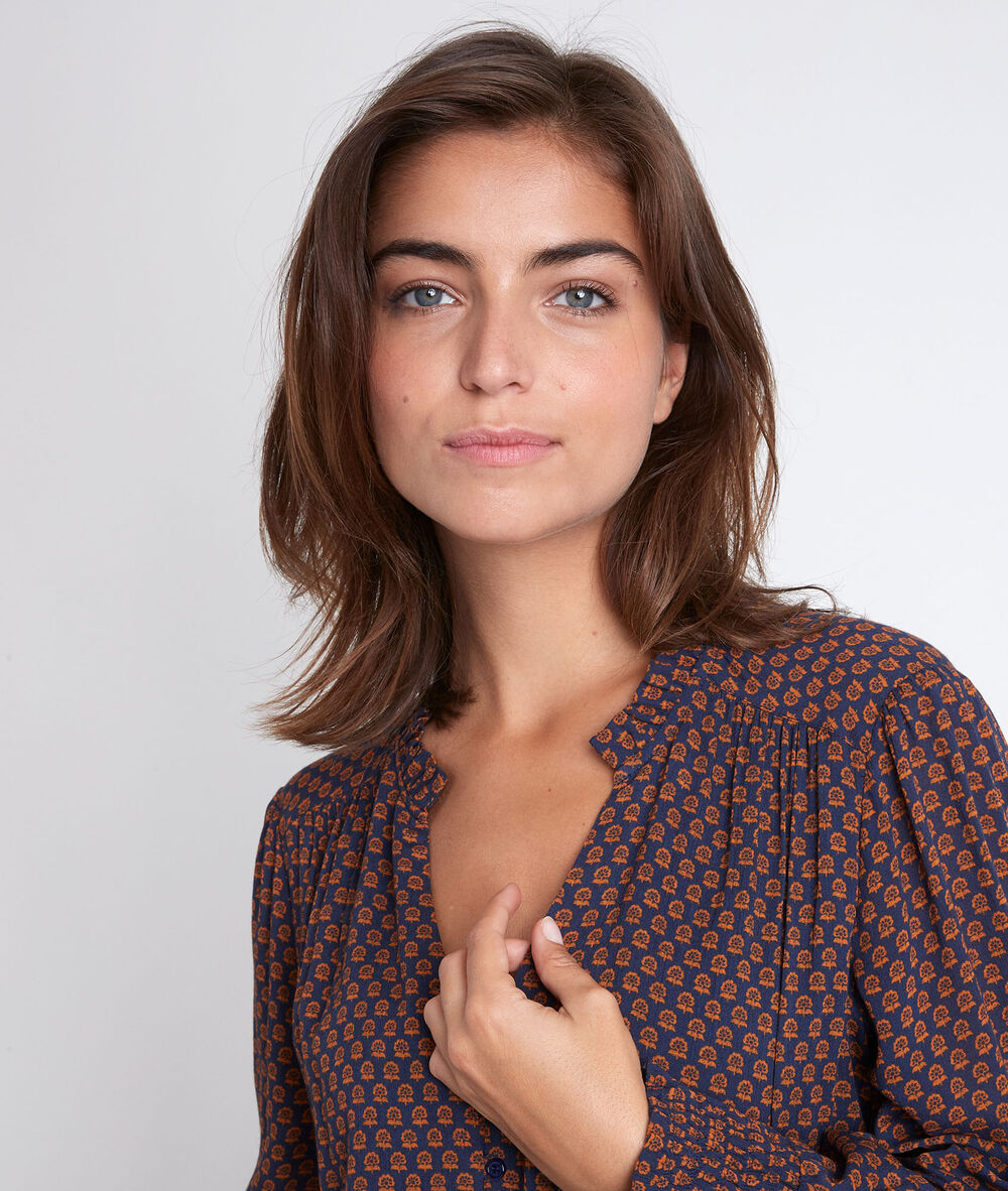 Blouse imprimée jamie marine.