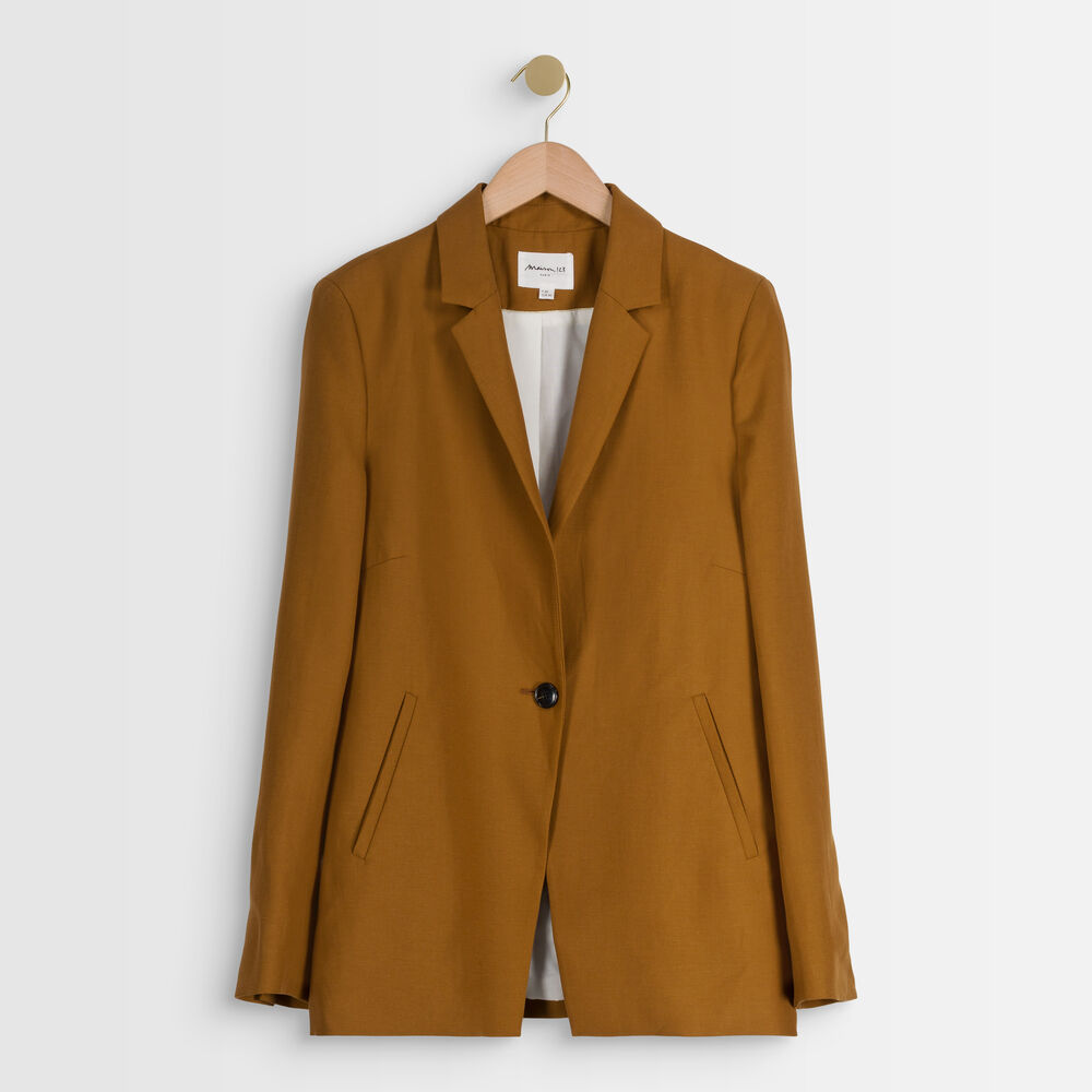 Veste en tencel tabac tily tabac.