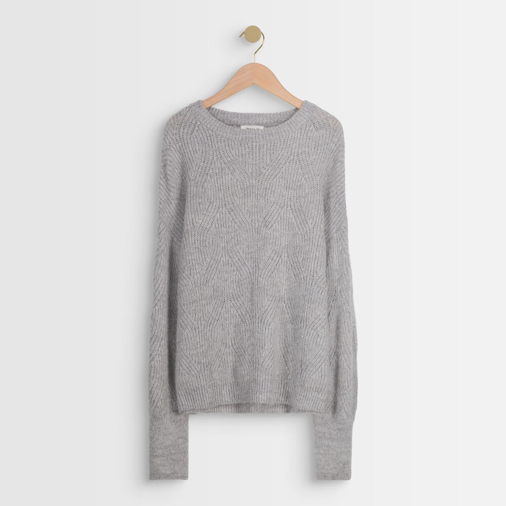 Pull en laine responsable gris aleka gris pale.