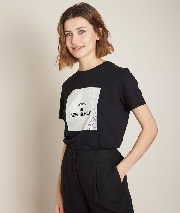 Tee-shirt en coton biologique roody noir.