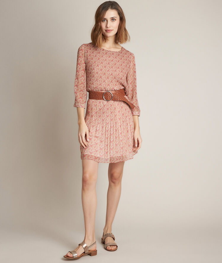 Blouse imprim&eacute;e elicia groseille.