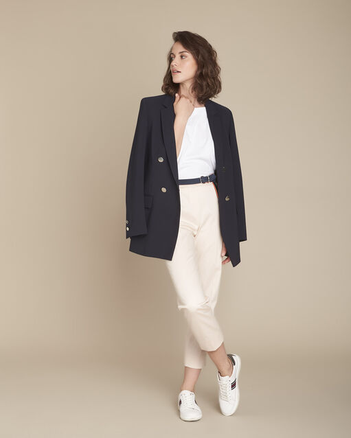 Tee-shirt blanc col bateau calvi blanc.