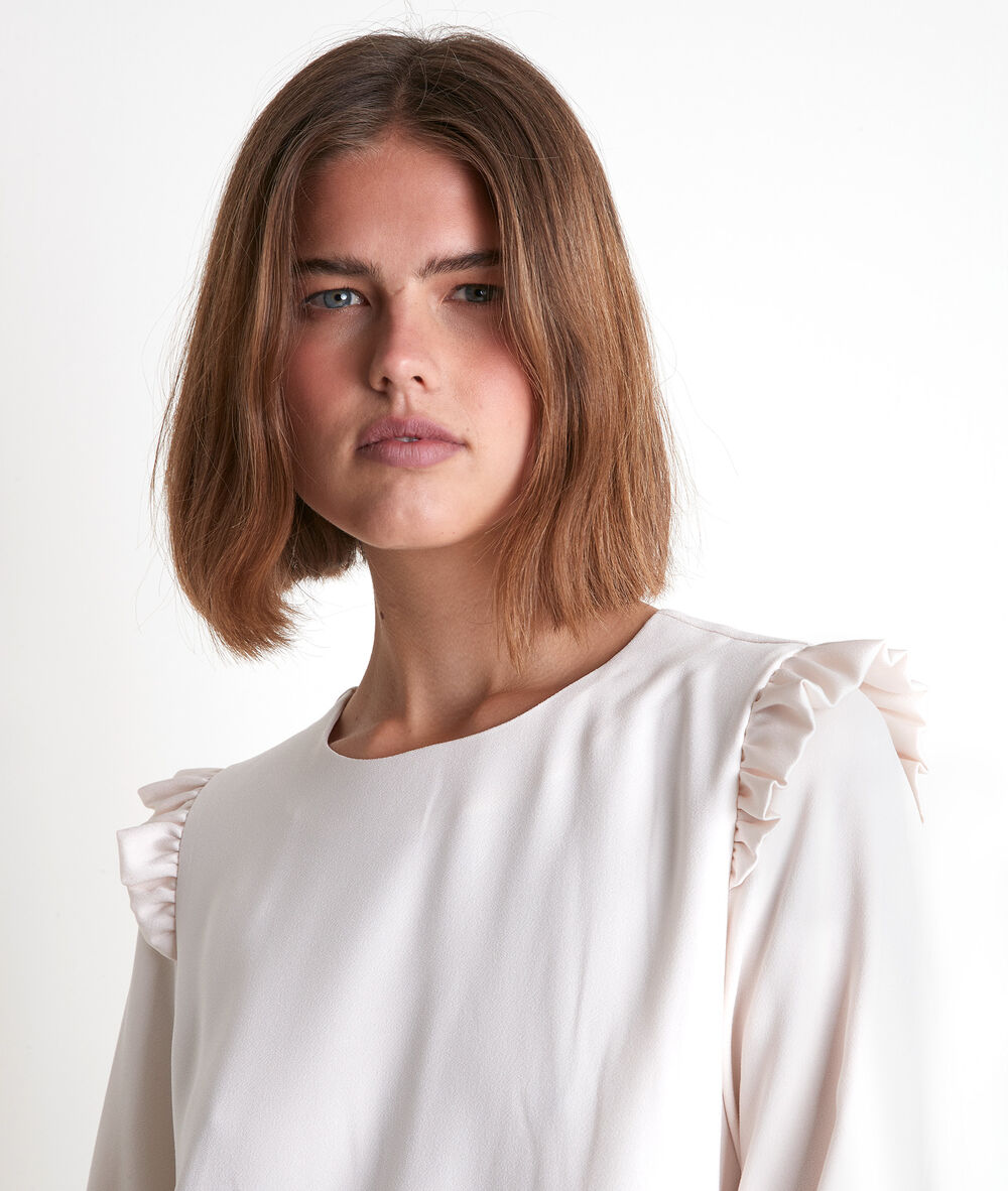 Robe en crêpe crème medina creme.