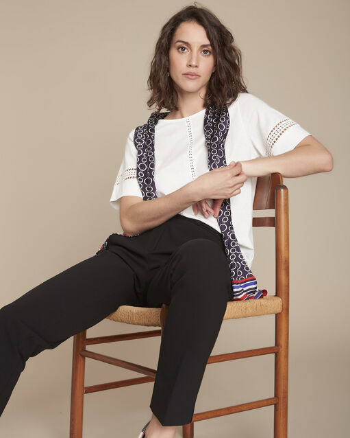 Tee-shirt écru en dentelle Cadix (2) - Maison 123