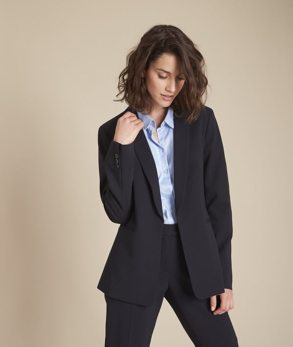 Veste marine microfibre col chale Stella | 1-2-3 Veste marine microfibre col chale Stella PhotoZ | 1-2-3