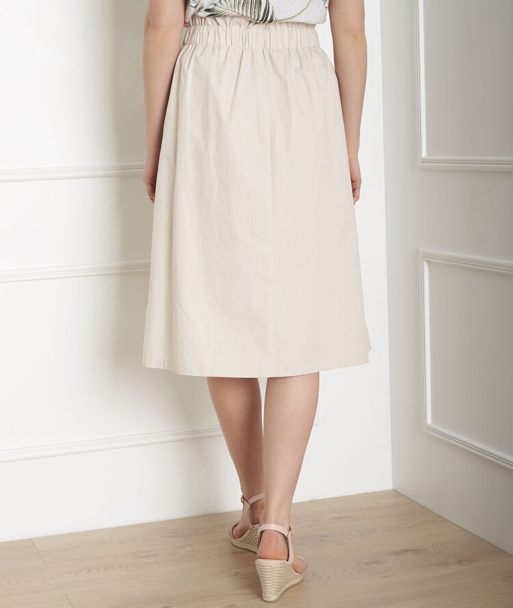 Cremefarbener Rock Falten Gurtel Suzon Maison Cent Vingt Trois
